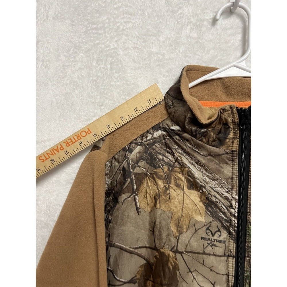 Realtree Xtra Camo Fleece Jacket Mens XL Full Zip Hunting Outdoor Brown - Picture 10 of 16